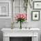 23" Artificial Tulip Arrangement with Cylinder Glass Vase